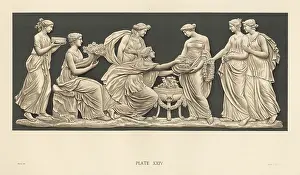 Acolytes: Plaque depicting an offering to Flora