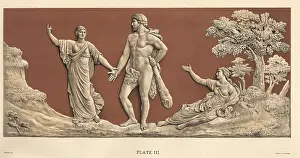 Wedgw: Plaque showing the choice of Hercules between