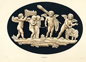 Wedgw: Plaque showing the marriage of Cupid and Psyche
