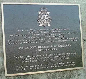 Claimants: Plaque to Stormont, Dundas & Glengarry Highlanders