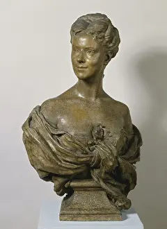 Carpeaux: Plaster bust of Miss Fiocre
