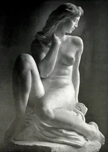 Plaster: Plaster cast of evening a bronze sculpture by