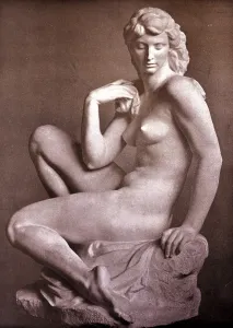 Plaster: Plaster cast of evening a bronze sculpture by