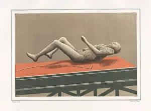Steeger: Plaster cast of a man's body from the Via