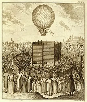 Blanchard: Plate from Blanchard pamphlets 1787