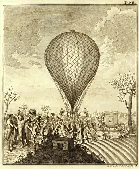 Blanchard: Plate from Blanchard pamphlets 1787