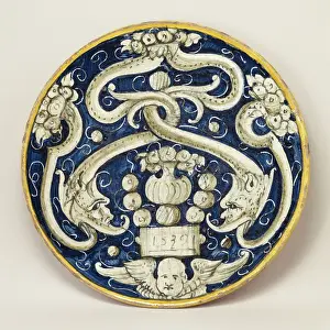 Motifs: Plate: decorative motifs with chimeras