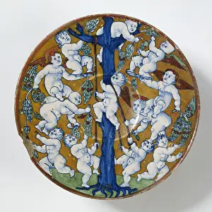 1555: Plate: Fruit-picking