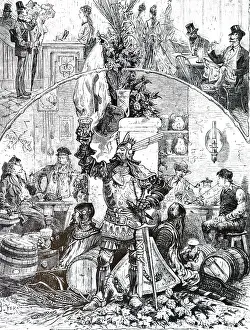 Throughout: A plate illustration beer throughout the world