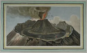 Popularly: Plate IX: Interiour (sic) view of crater of mount Vesuvius