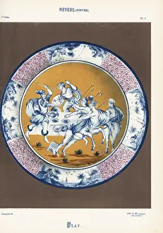 Faience: Plate from Nevers, France