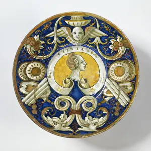 1530: Plate, Silvia bella, Italian majolica