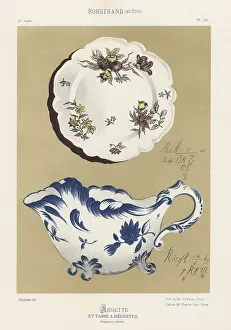 Plate and tasting dish from Rorstrand, Sweden, 18th century