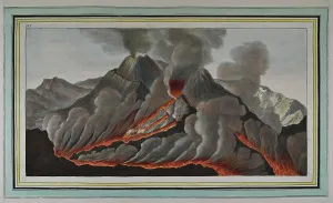 Popularly: Plate X: Interiour (sic) view of the crater of Vesuvius