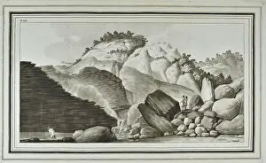 Popularly: Plate XXI: View of the hot spring called, the Pisciarelli