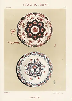 Delft: Plates from Delft, Netherlands, 18th century