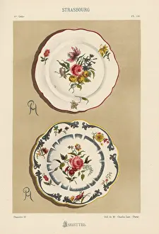 Ancienne: Plates from Strasbourg, 18th century, with