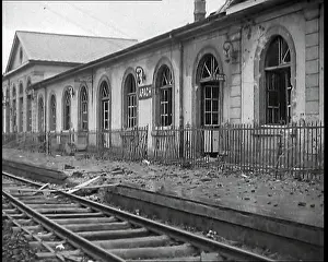 Scattered: Platform of Apach Railway Station Showing Minor