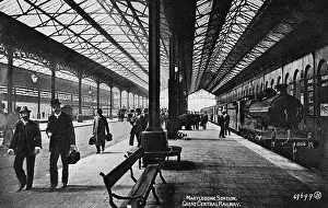 Ironwork: Platform scene at Marylebone Station, London