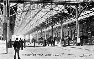 Ironwork: Platform scene at Marylebone Station, London