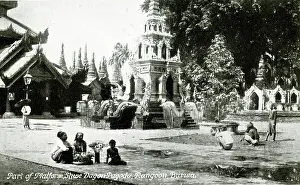 Tuck: Part of Platform, Shwe Dagon Pagoda, Rangoon, Burma