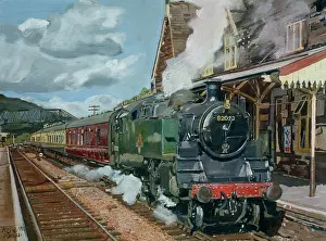Parrish: Platform Steam Up - steam train at station