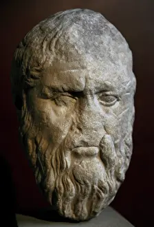 Bearded: Plato (428-348 BC). Bust