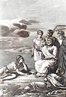 Aristocles: Plato aka Aristocles, with followers
