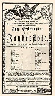 Playbill: Play bill for the debut performance of