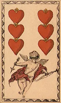Gaming: Playing Card with Cupid and Hearts