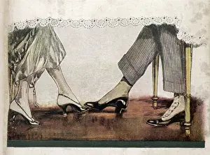 Spats: Playing footsie under tablecloth