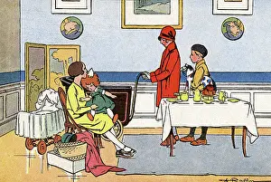 Playtime Nostalgia Illustration: PLAYING HOUSE WITH DOLLS
