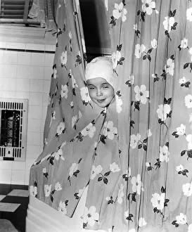 Peekaboo: Playing peekaboo in the shower
