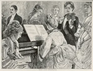Belgravia: Playing piano at a party at home