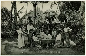 Maha: Playing the Rabana drum - Sinhalese - Colombo, Sri Lanka