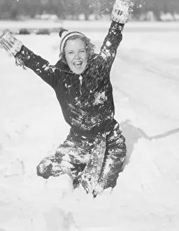 Cheerfulness: Playing in the snow