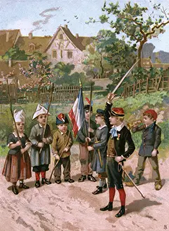 Bugler: PLAYING SOLDIERS