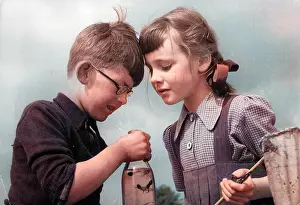 Barnaby (colourised): PLAYING WITH TIDDLERS