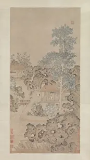 Zither: PLAYING THE ZITHER FOR A CRANE, 1540-50s, Chinese