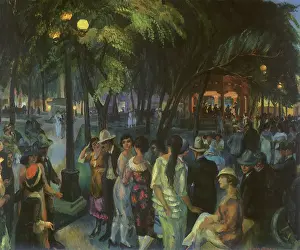 Sloan: The Plaza, Evening Santa Fe