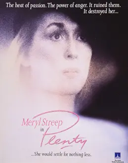 Plenty: PLENTY (UK/US 1985) POSTER