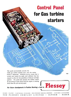 Starters: Plessey Control Panel For Gas Turbine Starters