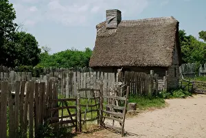 Colonists: Plimoth Plantation or Historical Museum. English village. Pl