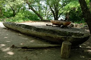 Canoe: Plimoth Plantation or Historical Museum. Canoe. Plymouth. Ma