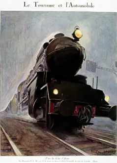 Dijon: PLM Mountain Express train heading south