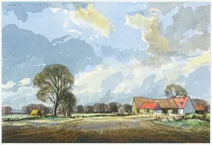 Ploughed: Ploughed Field at Sunset