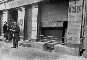 Disturbances: Plundered shop in Berlin, 1923