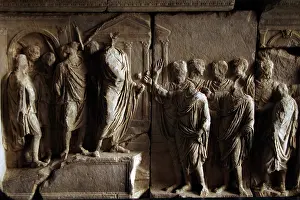 Podium: Plutei of Trajan. Relief. Rome. Italy