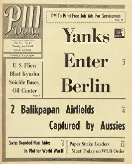 Balikpapan: PM Daily front page US Forces enter Berlin
