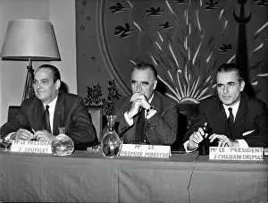 Delmas: PM Georges Pompidou, with Soufflet and Chaban-Delmas